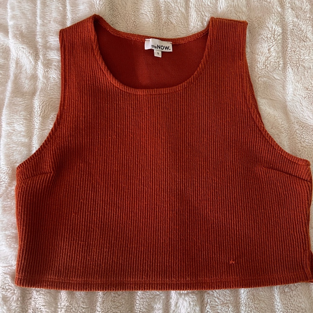 burnt orange cropped tank